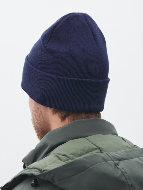 Шапка PUMA METAL PUMA CAT High Crown Beanie, Артикул 026404, темно-синий | 4591367. Ракурс 2