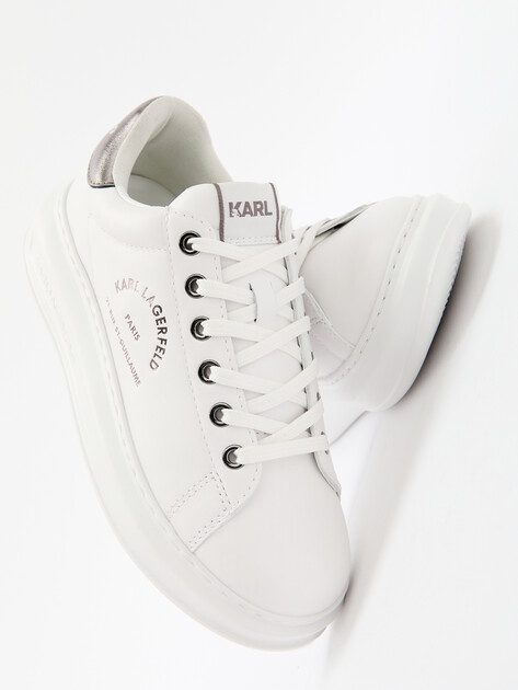 Женские кеды KARL LAGERFELD KAPRI Maison Karl Lace, Артикул KL62538K, белый | 4591433. Ракурс 6