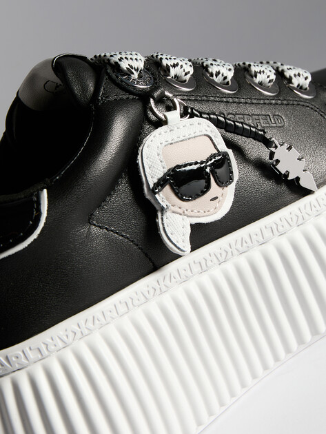 Женские кеды KARL LAGERFELD KREEPER LO Twin Pendant Lo Lace, Артикул KL42376T, черный | 4591435. Ракурс 6