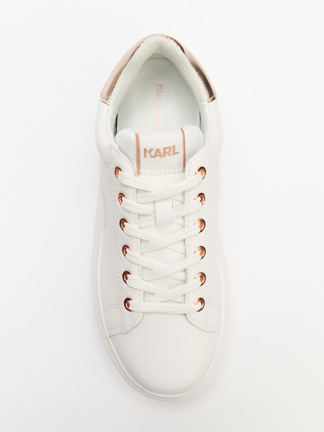Женские кеды KARL LAGERFELD KAPRI Maison Karl Lace, Артикул KL62538K, белый | 4591461. Ракурс 5
