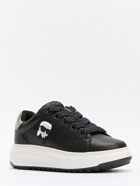 Женские кеды KARL LAGERFELD KAPRI LUG Karl NFT Lo Lace, Артикул KL67530, черный | 4591470. Ракурс 3