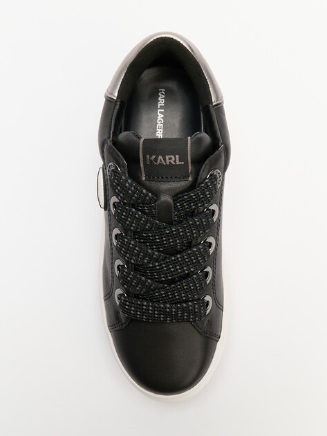 Женские кеды KARL LAGERFELD KAPRI LUG Karl NFT Lo Lace, Артикул KL67530, черный | 4591470. Ракурс 5