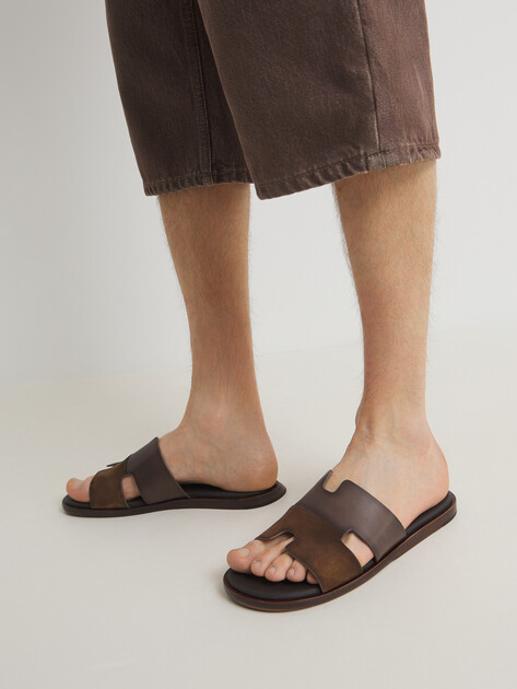 Мужские шлепанцы MAISON DAVID, Артикул TM3352F-3L, светло-коричневый | 4591941. Ракурс 2