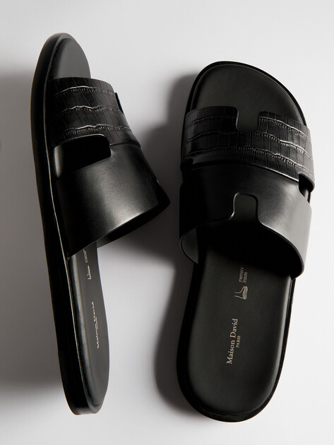 Мужские шлепанцы MAISON DAVID, Артикул TM3352F-3L, черный | 4591981. Ракурс 6