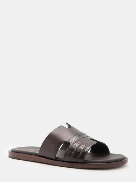 Мужские шлепанцы MAISON DAVID, Артикул TM3352F-3L, темно-коричневый | 4591989. Ракурс 3