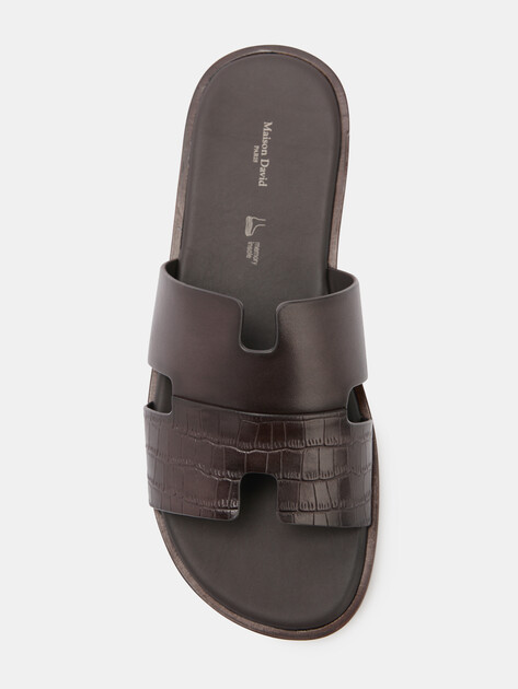 Мужские шлепанцы MAISON DAVID, Артикул TM3352F-3L, темно-коричневый | 4591989. Ракурс 5