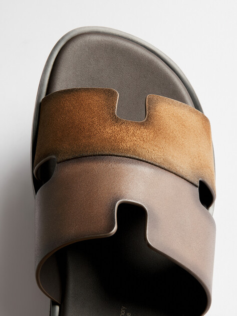 Мужские шлепанцы MAISON DAVID, Артикул TM3352F-3R, зеленовато-коричневый | 4591998. Ракурс 6