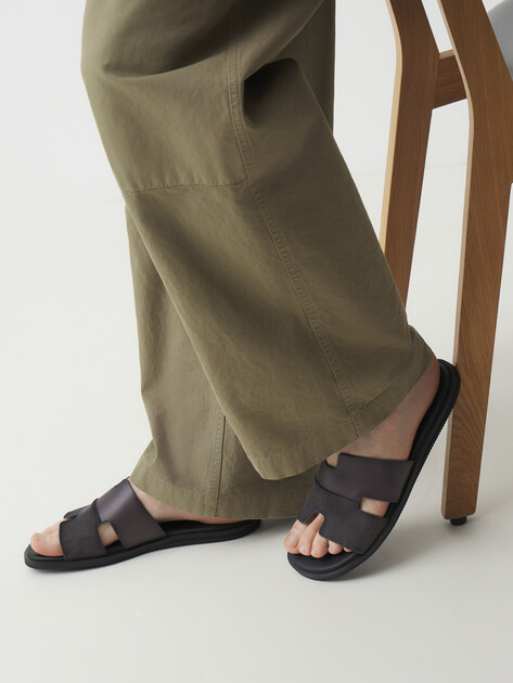 Мужские шлепанцы MAISON DAVID, Артикул TM3352F-3R, темно-серый | 4592030. Ракурс 2