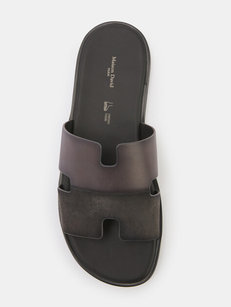 Мужские шлепанцы MAISON DAVID, Артикул TM3352F-3R, темно-серый | 4592030. Ракурс 5