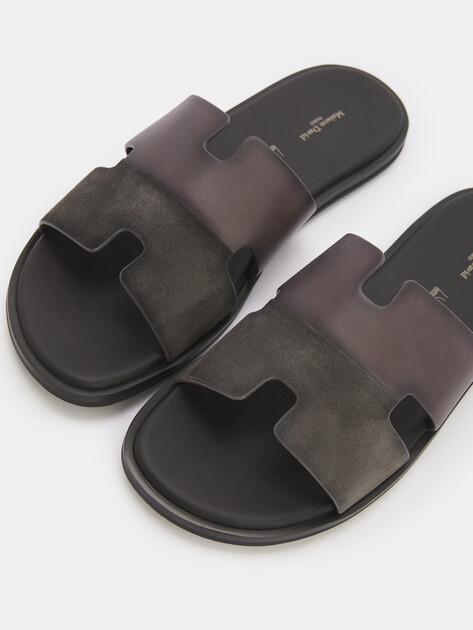 Мужские шлепанцы MAISON DAVID, Артикул TM3352F-3R, темно-серый | 4592030. Ракурс 6