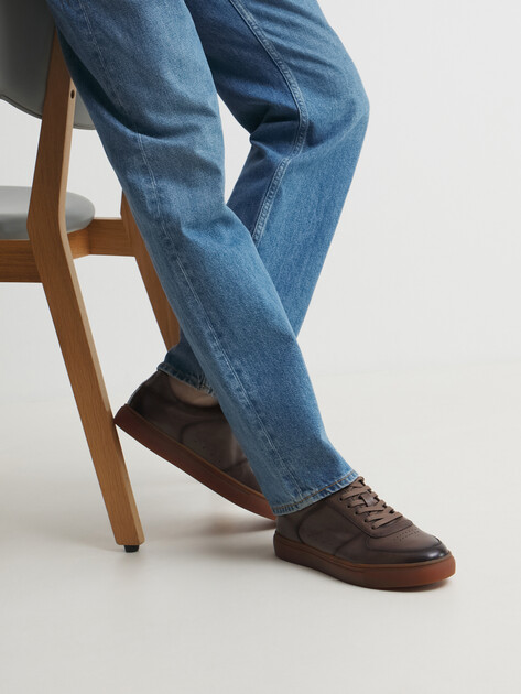 Мужские кеды MAISON DAVID, Артикул TM3336D-2, пыльно-коричневый | 4592621. Ракурс 2