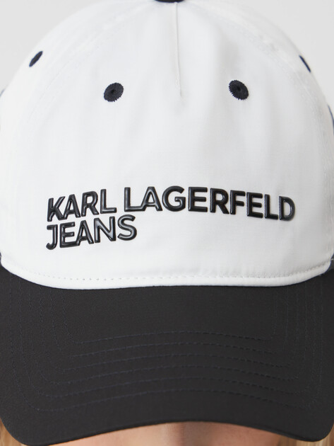 Женская бейсболка KARL LAGERFELD JEANS nylon tape cap, Артикул A2W33026, белый | 4596432. Ракурс 3 Женская бейсболка KARL LAGERFELD JEANS nylon tape cap, Артикул A2W33026, белый | 4596432. Ракурс 3
