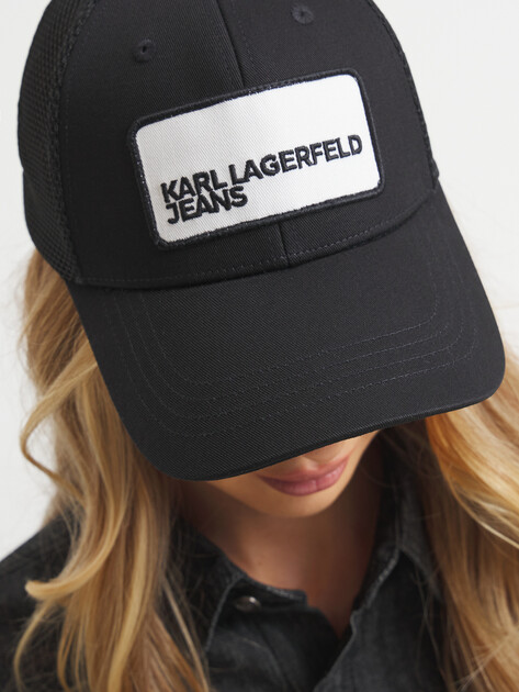 Женская бейсболка KARL LAGERFELD JEANS klj colour blocked trucker cap, Артикул A2W33089, черный | 4596437. Ракурс 3 Женская бейсболка KARL LAGERFELD JEANS klj colour blocked trucker cap, Артикул A2W33089, черный | 4596437. Ракурс 3