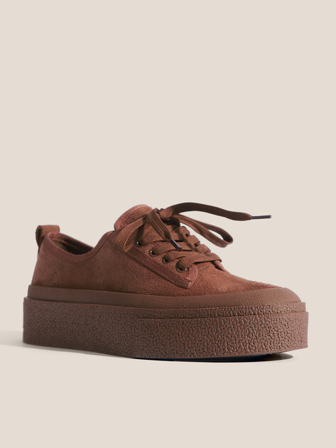 Женские кеды TENDANCE, Артикул HC52060-1, темно-коричневый | 4597446. Ракурс 2