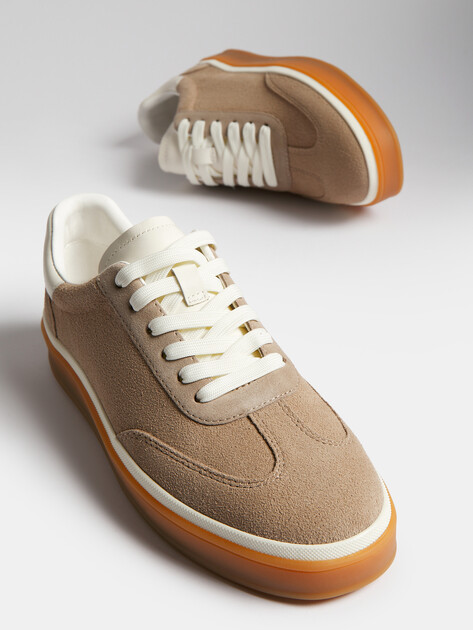 Женские кеды TENDANCE, Артикул HC2313-1, серо-бежевый | 4599821. Ракурс 6