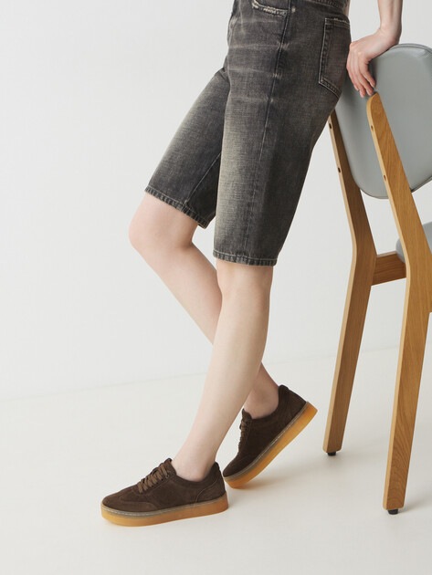 Женские кеды TENDANCE, Артикул HC2129-44, темно-коричневый | 4600073. Ракурс 2 Женские кеды TENDANCE, Артикул HC2129-44, темно-коричневый | 4600073. Ракурс 2
