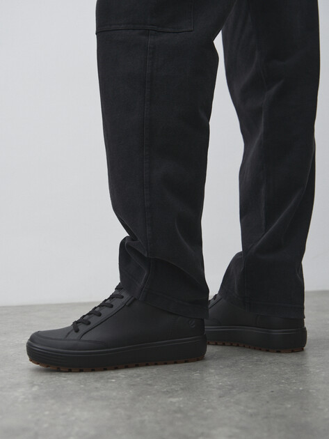 Мужские высокие кеды ECCO SOFT 7 TRED M, Артикул 450764, черный | 4600481. Ракурс 6