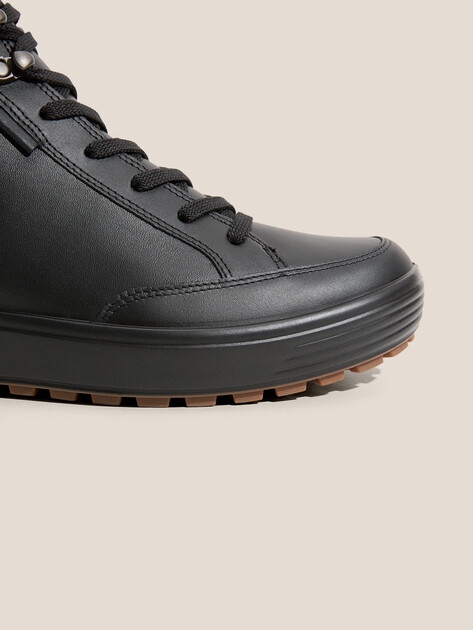 Мужские высокие кеды ECCO SOFT 7 TRED M, Артикул 450764, черный | 4600481. Ракурс 3