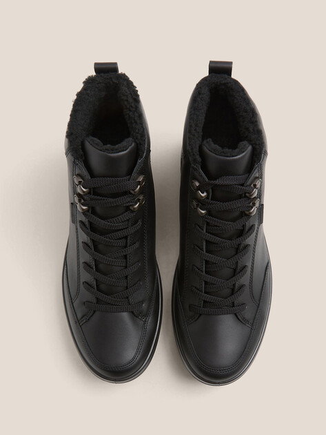 Мужские высокие кеды ECCO SOFT 7 TRED M, Артикул 450764, черный | 4600481. Ракурс 4