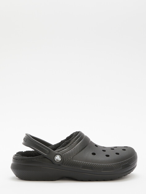 Сланцы CROCS CLASSIC LINED CLOG, Артикул 203591, черный | 4601487. Ракурс 3 Сланцы CROCS CLASSIC LINED CLOG, Артикул 203591, черный | 4601487. Ракурс 3