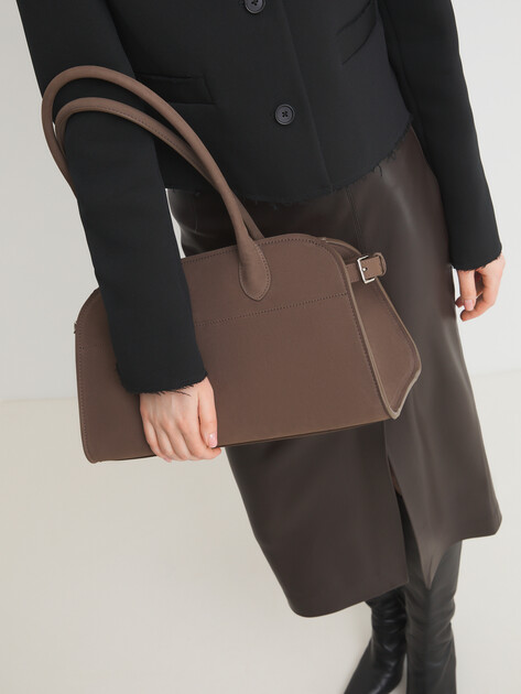 Женский тоут CALZETTI, Артикул DINA, пыльно-коричневый | 4601539. Ракурс 2