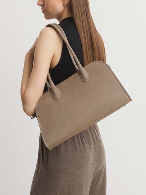 Женский тоут CALZETTI, Артикул DINA, серо-бежевый | 4601551. Ракурс 2