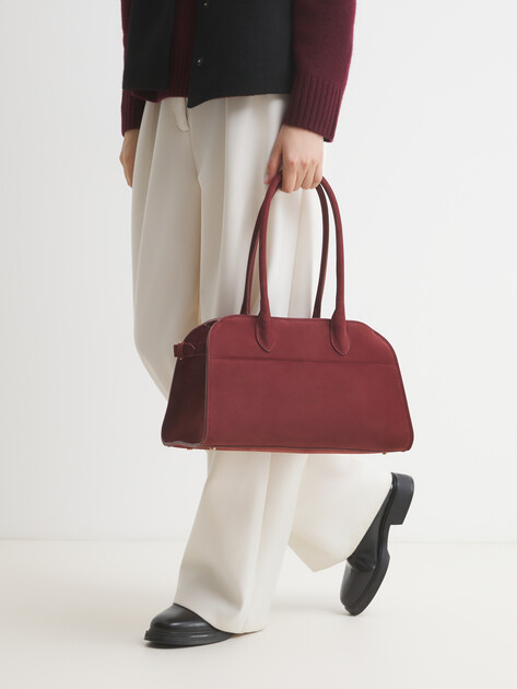 Женский тоут CALZETTI, Артикул DINA, бордовый | 4601559. Ракурс 2