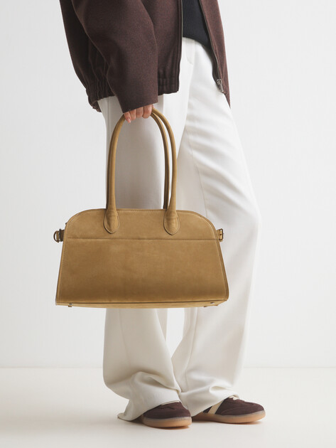 Женский тоут CALZETTI, Артикул DINA, зеленовато-бежевый | 4601563. Ракурс 2