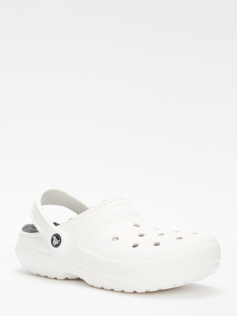 Сланцы CROCS CLASSIC LINED CLOG, Артикул 203591, белый | 4601581. Ракурс 3 Сланцы CROCS CLASSIC LINED CLOG, Артикул 203591, белый | 4601581. Ракурс 3