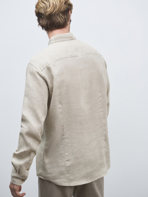 Мужская рубашка MAISON DAVID, Артикул 2120-A, зеленовато-бежевый | 4602584. Ракурс 4 Мужская рубашка MAISON DAVID, Артикул 2120-A, зеленовато-бежевый | 4602584. Ракурс 4
