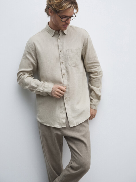 Мужская рубашка MAISON DAVID, Артикул 2120-A, зеленовато-бежевый | 4602584. Ракурс 5 Мужская рубашка MAISON DAVID, Артикул 2120-A, зеленовато-бежевый | 4602584. Ракурс 5