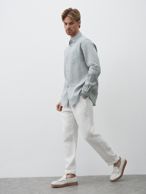 Мужская рубашка MAISON DAVID, Артикул 2120-A, голубовато-серый | 4602612. Ракурс 2 Мужская рубашка MAISON DAVID, Артикул 2120-A, голубовато-серый | 4602612. Ракурс 2