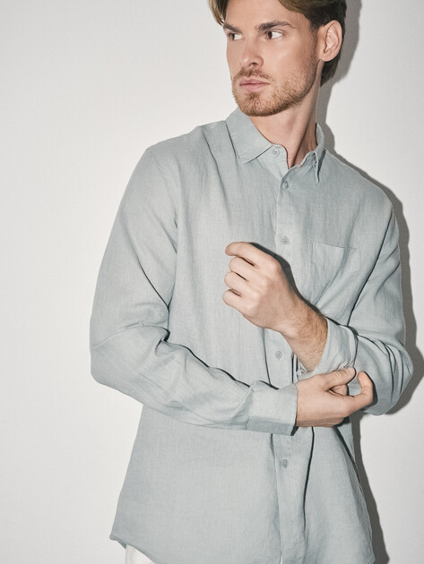 Мужская рубашка MAISON DAVID, Артикул 2120-A, голубовато-серый | 4602612. Ракурс 5 Мужская рубашка MAISON DAVID, Артикул 2120-A, голубовато-серый | 4602612. Ракурс 5