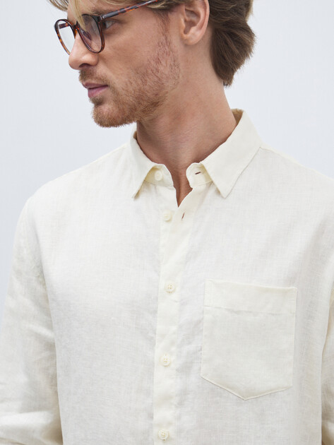 Мужская рубашка MAISON DAVID, Артикул 2120-A, молочно-белый | 4602640. Ракурс 3