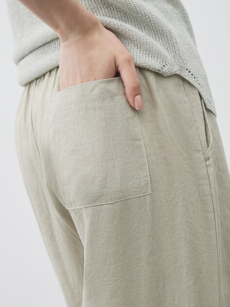 Женские брюки палаццо MAISON DAVID, Артикул KF009, зеленовато-бежевый | 4602704. Ракурс 3