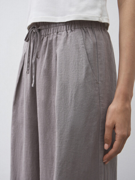 Женские брюки палаццо MAISON DAVID, Артикул KF009, розовато-серый | 4602732. Ракурс 3