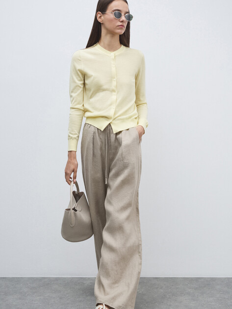 Женские брюки палаццо MAISON DAVID, Артикул KF009, пыльно-бежевый | 4602746. Ракурс 5 Женские брюки палаццо MAISON DAVID, Артикул KF009, пыльно-бежевый | 4602746. Ракурс 5