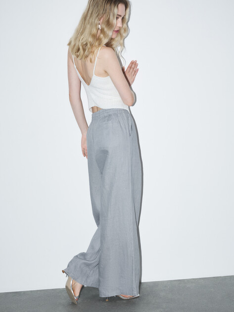 Женские брюки палаццо MAISON DAVID, Артикул KF009, светло-серый | 4602788. Ракурс 5 Женские брюки палаццо MAISON DAVID, Артикул KF009, светло-серый | 4602788. Ракурс 5