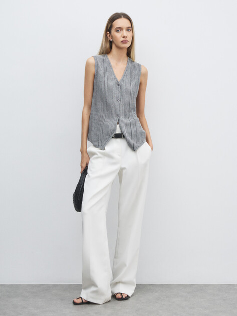 Женский жилет MAISON DAVID, Артикул HJ202027, серый | 4603807. Ракурс 2