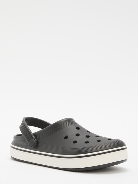 Детские сланцы CROCS OFF COURT CLOG, Артикул 208477, черный | 4604047. Ракурс 2 Детские сланцы CROCS OFF COURT CLOG, Артикул 208477, черный | 4604047. Ракурс 2