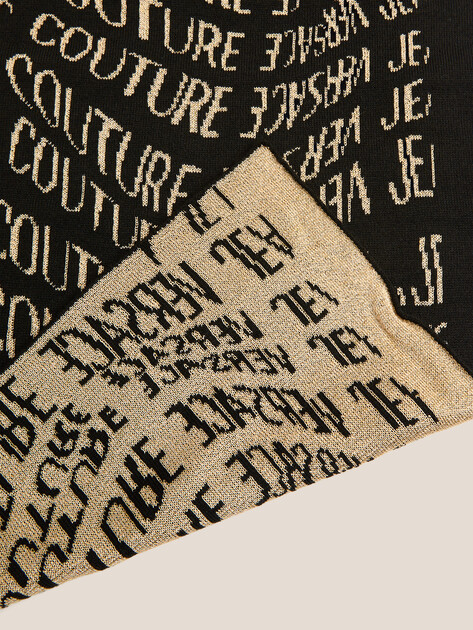 Женский шарф VERSACE JEANS COUTURE LIQUEFY ALL OVER, Артикул 79VA2H52, черный | 4606110. Ракурс 3 Женский шарф VERSACE JEANS COUTURE LIQUEFY ALL OVER, Артикул 79VA2H52, черный | 4606110. Ракурс 3