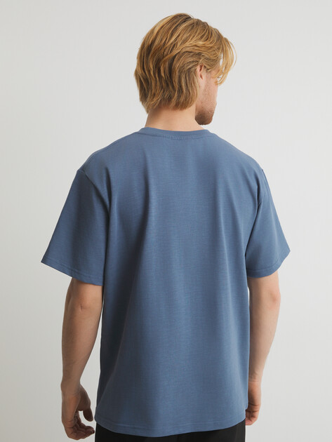 Мужская футболка MAISON DAVID CLAUDE_3283, Артикул CLAUDE_3283, серо-синий | 4606312. Ракурс 4