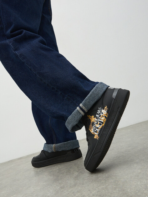 Мужские кеды VERSACE JEANS COUTURE STARLIGHT, Артикул 79YA3SJ5, черный | 4606548. Ракурс 6