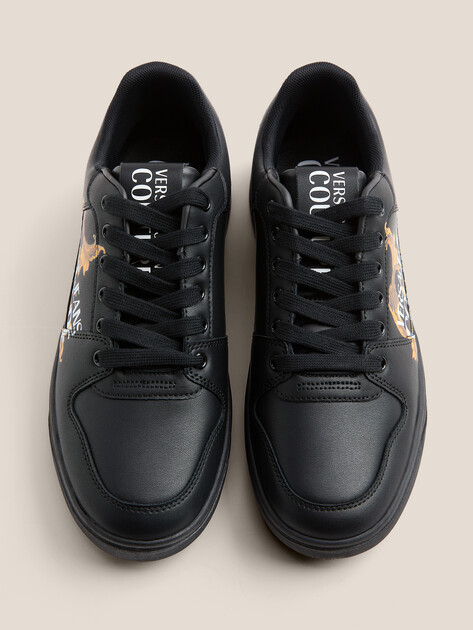 Мужские кеды VERSACE JEANS COUTURE STARLIGHT, Артикул 79YA3SJ5, черный | 4606548. Ракурс 4