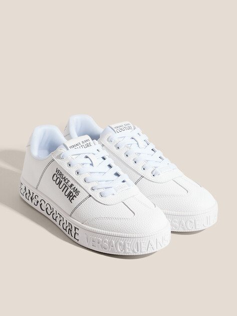 Мужские кеды VERSACE JEANS COUTURE COURT 88, Артикул 79YA3SK6, белый | 4606583. Ракурс 2