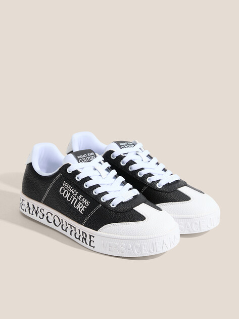 Мужские кеды VERSACE JEANS COUTURE COURT 88, Артикул 79YA3SK6, черный | 4606591. Ракурс 2