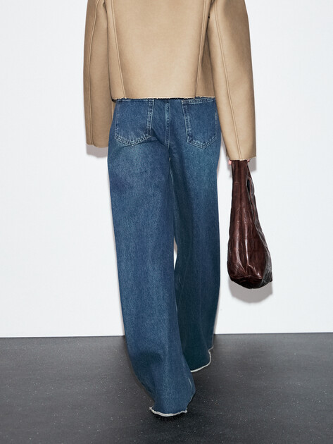 Женские широкие джинсы  MAISON DAVID, Артикул ZH25-28B, синий | 4606883. Ракурс 4