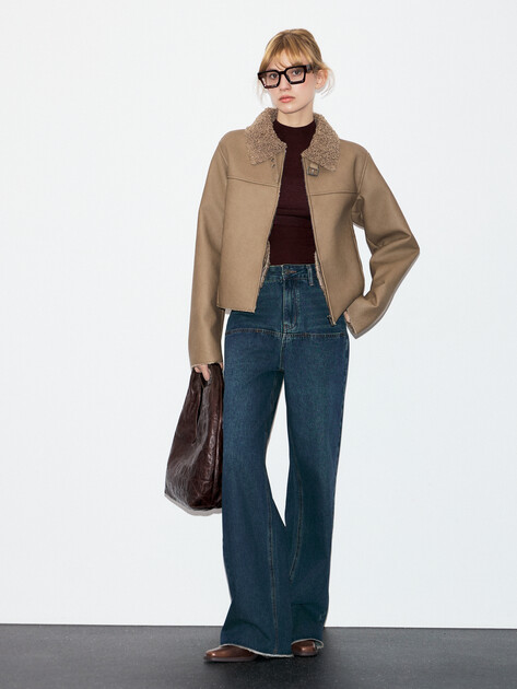 Женские широкие джинсы  MAISON DAVID, Артикул ZH25-28B, синий | 4606883. Ракурс 5