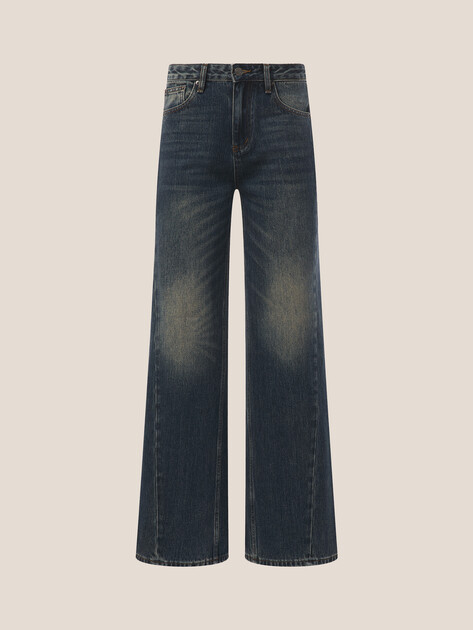 Женские джинсы клеш MAISON DAVID, Артикул ZH25-52, темно-синий | 4607009. Ракурс 6