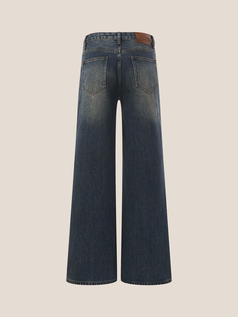 Женские джинсы клеш MAISON DAVID, Артикул ZH25-52, темно-синий | 4607009. Ракурс 7